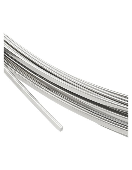 Alambre Plano de Acero Inoxidable BENECREAT 19 Gauge 7m 2mm