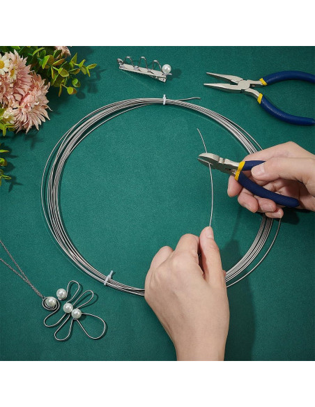 Alambre Plano de Acero Inoxidable BENECREAT 19 Gauge 7m 2mm