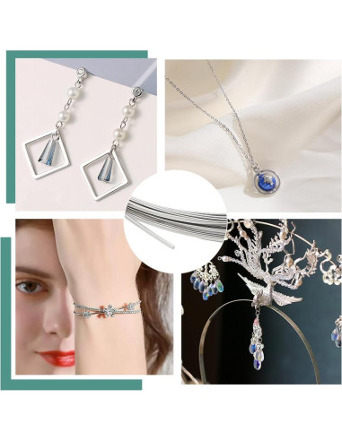 Alambre Plano de Acero Inoxidable BENECREAT 19 Gauge 7m 2mm