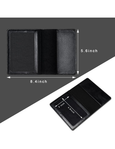 Pack 2 Fundas de Pasaporte PU Honmein Impermeables Unisex