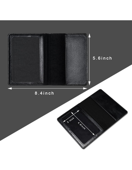 Pack 2 Fundas de Pasaporte PU Honmein Impermeables Unisex