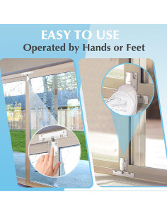 Cerradura de Seguridad Deslizante WINONLY Blanca Mate 12.19cm 2