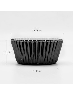 200 Moldes para Hornear Cupcake Aluminio Negro MODENGKONGJIAN 2