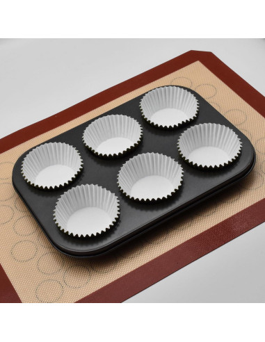 200 Moldes para Hornear Cupcake Aluminio Negro MODENGKONGJIAN