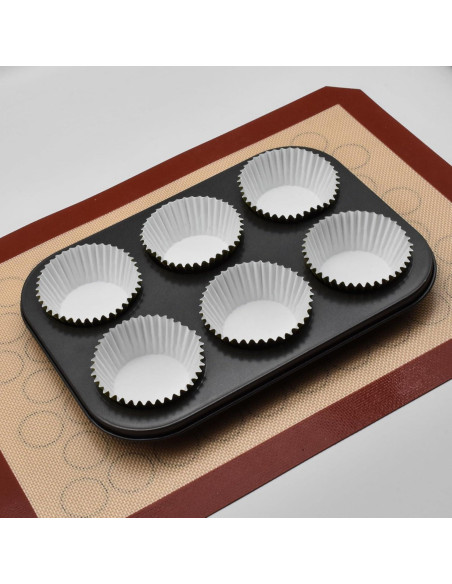 200 Moldes para Hornear Cupcake Aluminio Negro MODENGKONGJIAN