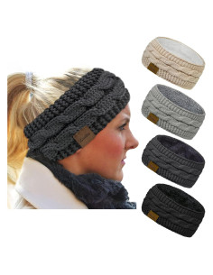 Diademas de Invierno Loritta 4 Pack Fleece Suave para Mujeres