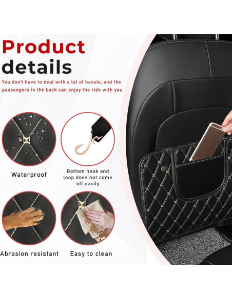 Protectores de Patadas para Auto Suvnie de Cuero Impermeable