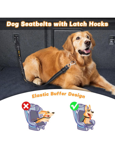 Cinturón de Seguridad para Perros ODOGPETO Ajustable 4 en 1