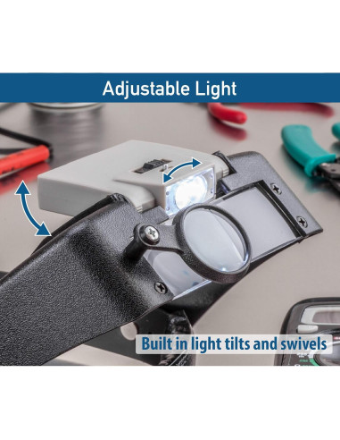 Lupa de Cabeza Iluminada SE MH1067L 4.5x Ajustable LED