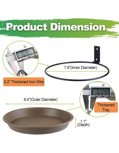 2 Bandejas para Comedero de Aves FAHAWEL con Soporte Metal