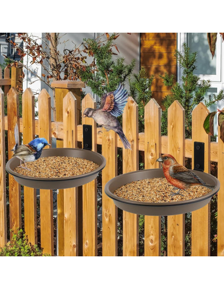 2 Bandejas para Comedero de Aves FAHAWEL con Soporte Metal