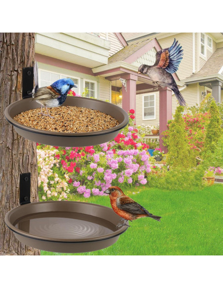 2 Bandejas para Comedero de Aves FAHAWEL con Soporte Metal