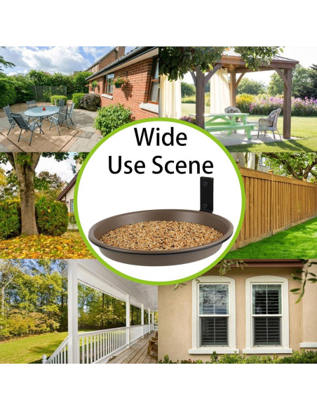 2 Bandejas para Comedero de Aves FAHAWEL con Soporte Metal