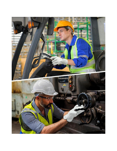 Guantes de Cuero Bencailor Beige 4 Pares para Jardinería