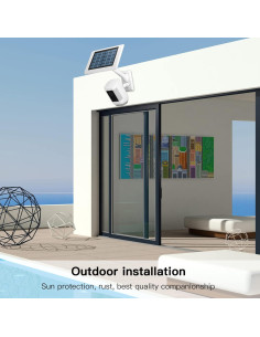 Soporte de Pared 2-en-1 HOLACA para Panel Solar y Cámara 2