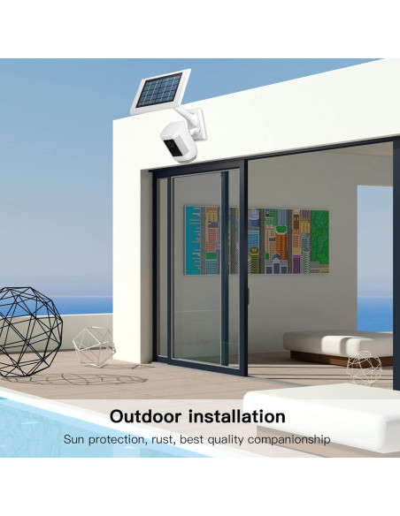 Soporte de Pared 2-en-1 HOLACA para Panel Solar y Cámara