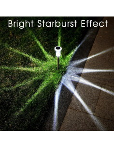 Luces Solares de Estaca Eyrosa, 10 Unidades, Impermeables, Jardín 2