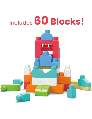 Mega Bloks Primeros Constructores Bolsa 60 Bloques Coloridos