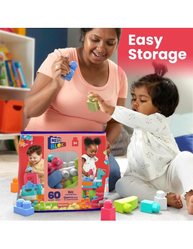 Mega Bloks Primeros Constructores Bolsa 60 Bloques Coloridos