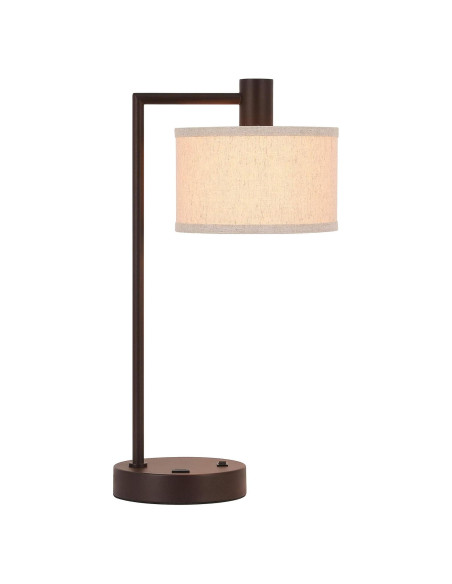 Lámpara de Mesa XiNBEi Bronce Oscuro con USB 55.9 cm