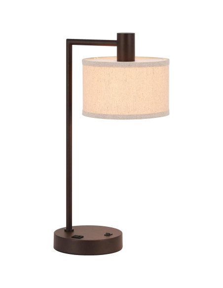 Lámpara de Mesa XiNBEi Bronce Oscuro con USB 55.9 cm