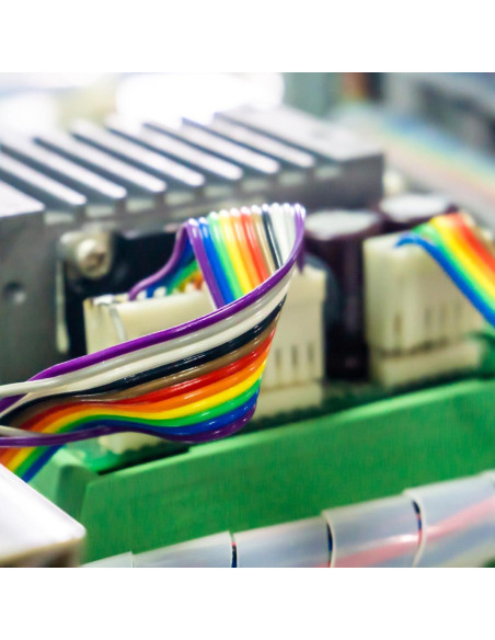 Cable de Cinta IDC Arcoíris MECCANIXITY 4 Pcs DB9 Macho a Hembra 30 cm