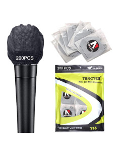 200 Cubiertas Desechables para Micrófono TENGYES Negro