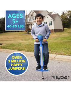 Pogo Stick Interactivo Flybar iPogo Jr. Azul para Niños 5-10 Años 2