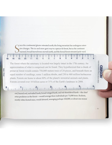 Lupa de Página Fresnel Carson MagniMark 3x con Regla 15.24 cm - 10 Unidades