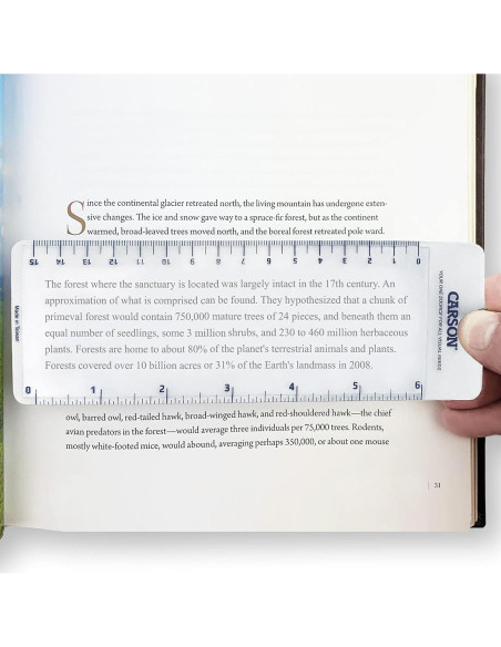 Lupa de Página Fresnel Carson MagniMark 3x con Regla 15.24 cm - 10 Unidades Lupa de Página Fresnel Carson MagniMark 3x con Regla 15.24 cm - 10 Unidades