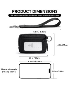 Cartera YDF Iris para Mujeres con Llavero y Ventana ID 2