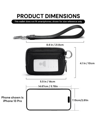 Cartera YDF Iris para Mujeres con Llavero y Ventana ID