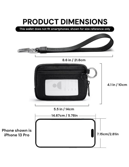 Cartera YDF Iris para Mujeres con Llavero y Ventana ID Cartera YDF Iris para Mujeres con Llavero y Ventana ID