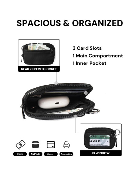 Cartera YDF Iris para Mujeres con Llavero y Ventana ID Cartera YDF Iris para Mujeres con Llavero y Ventana ID