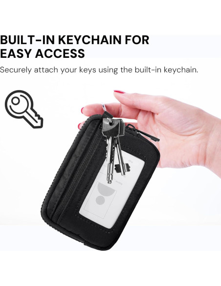 Cartera YDF Iris para Mujeres con Llavero y Ventana ID Cartera YDF Iris para Mujeres con Llavero y Ventana ID