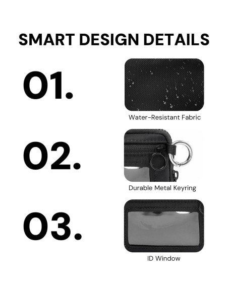 Cartera YDF Iris para Mujeres con Llavero y Ventana ID Cartera YDF Iris para Mujeres con Llavero y Ventana ID