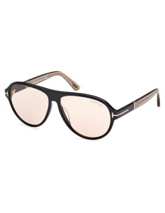 Gafas de sol Tom Ford FT 1080 01E Negro Brillante Beige