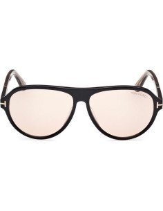 Gafas de sol Tom Ford FT 1080 01E Negro Brillante Beige 2