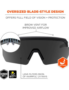 Gafas de Seguridad Ergodyne AEGIR Anti Rayones y Anti Niebla 2