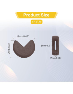 Retenedor de Gafas de Silicona PATIKIL Antideslizante Marrón 2