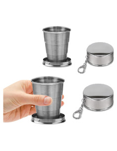 Taza Plegable de Acero Inoxidable HYSENE Mediana 158g