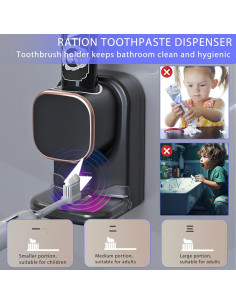 Dispensador Automático de Pasta de Dientes Wekity Negro 2