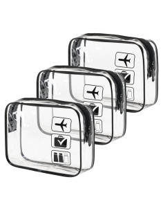 Bolsa de Aseo Transparente MODENGKONGJIAN 3 Pcs Aprobada TSA