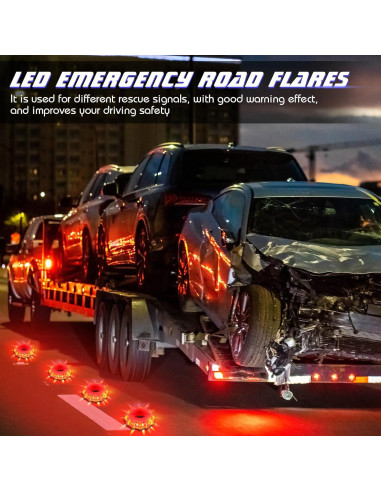 Luces de Emergencia LED Frienda 6 Piezas con 9 Modos