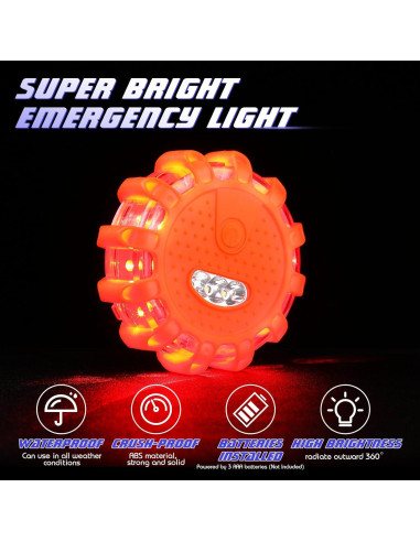 Luces de Emergencia LED Frienda 6 Piezas con 9 Modos