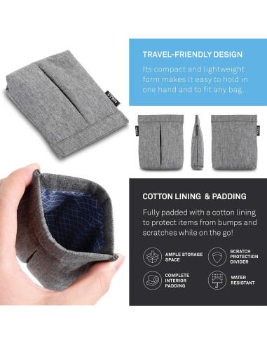 Bolsa Acolchada para Auriculares y Cargador UT Wire Negro