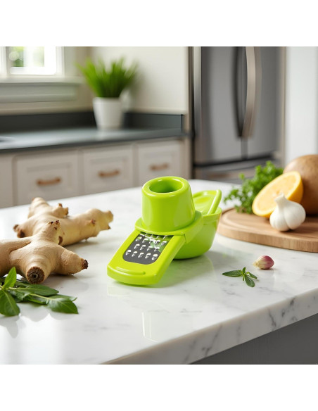 Mini Ralladora Multifuncional SquarezhenBo Verde - Ajo, Jengibre, Frutas