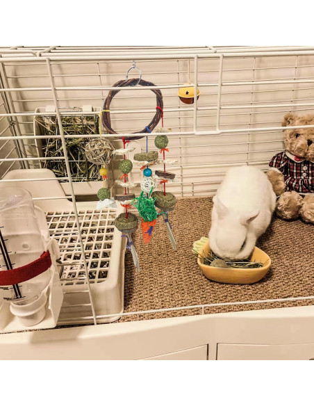 Juguete de Masticar para Conejos Grddaef - Colgante Natural 44cm