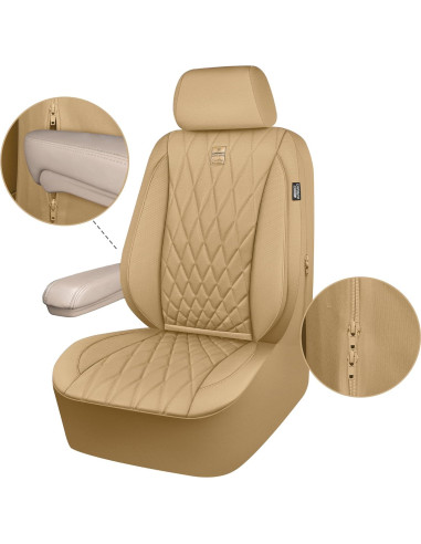 Funda de Asiento de Coche CAR PASS Beige PU Impermeable