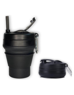 Taza de Café Plegable Reutilizable YARO 470ml Negra